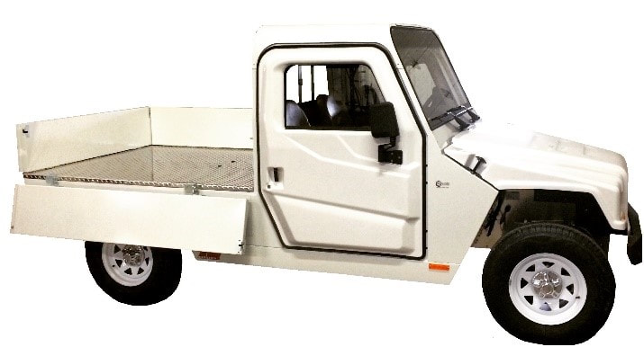 A & R eride Canada, Electric Utility Vehicles, electric vehicles Canada, EXV2 Pull Down bed side Vehicle